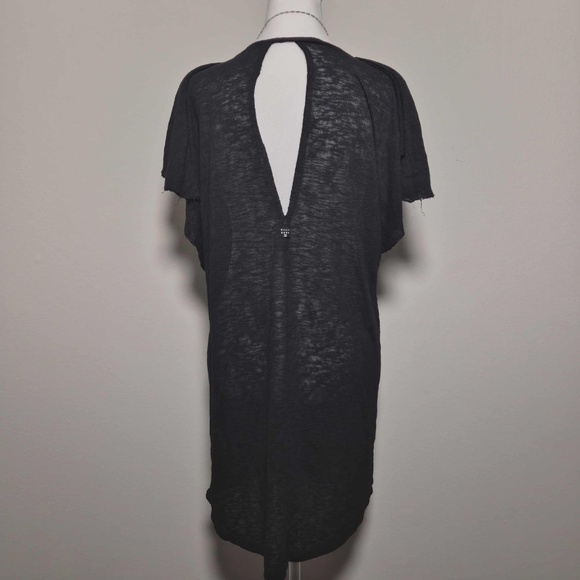 Billabong Out For Waves Sheer Coastal Cover Up Burnout Knit Fluttery Tunic Top L - Picture 8 of 14